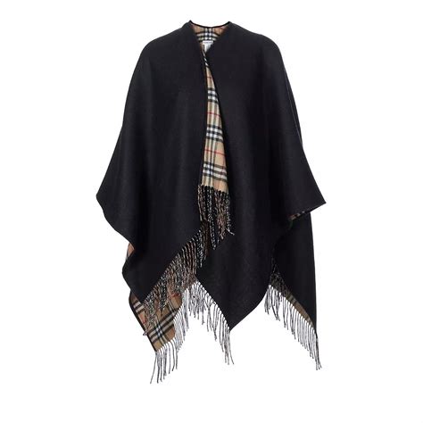 burberry cape black lyst gold|Burberry Wool Cape in Black .